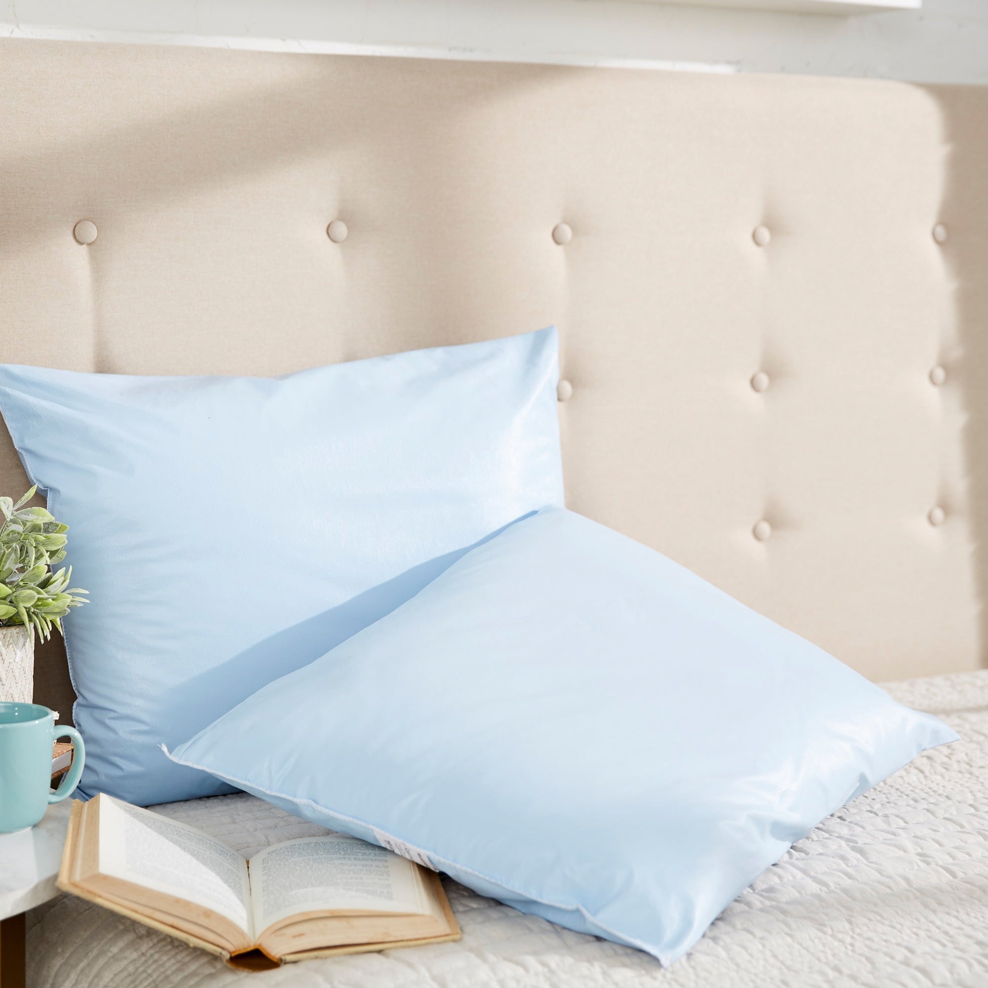 Reusable Water-Resistant Soft Polyester Fill Blue Bed Pillow, 19" x 25", 1 Ct - Image 5