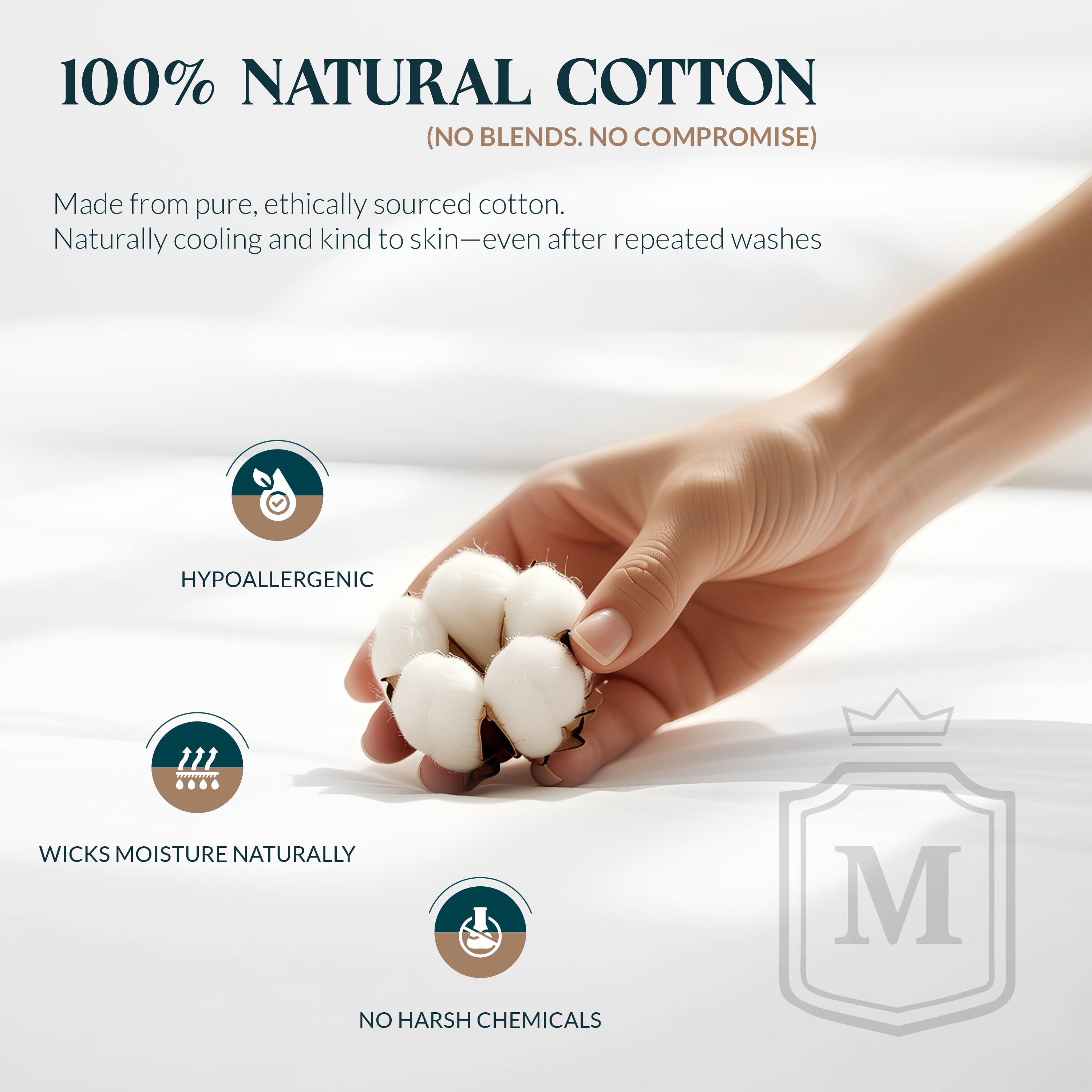 Máulli Collection 100% Cotton Sheets For Queen Size Bed - Luxury 400 Thread Count Queen Sheet Set, 4 Piece Sateen Weave Queen White Cotton S - Image 3