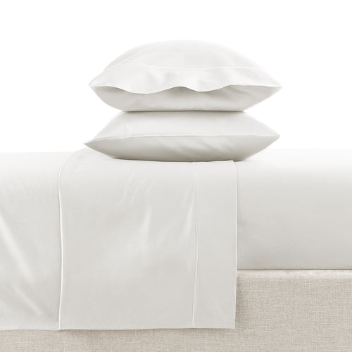 4-Piece 600 Thread Count White Egyptian Cotton Adult Bed Sheet Set, King - Deep Pocket - Image 2
