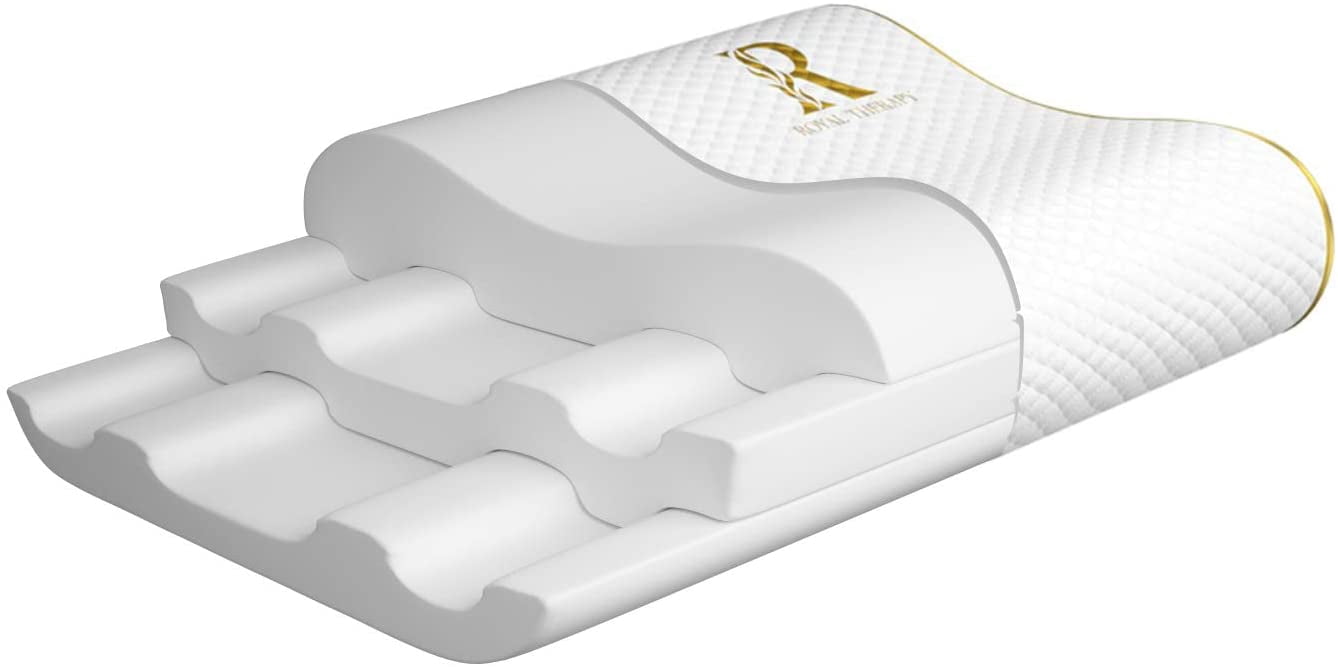 Queen Memory Foam Pillow + Extra Pillowcase, Bed Pillow for Neck & Shoulders for Adult - Image 4