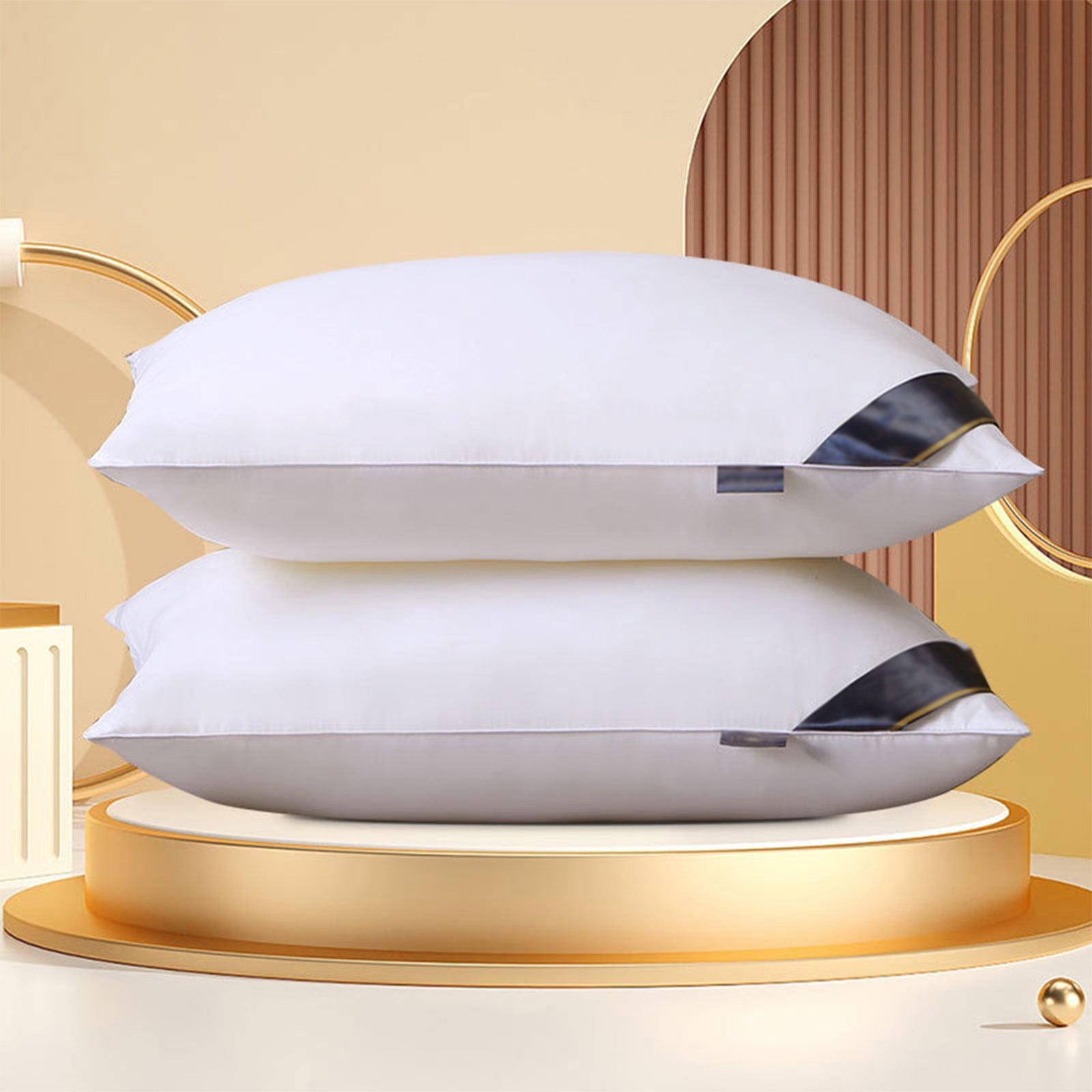 2Pcs Soft Feather Velvet Down Pillow Standard Size, Hotel-grade Feather Pillow for Sleeping, Skin-friendly Cotton Fab... - Image 4