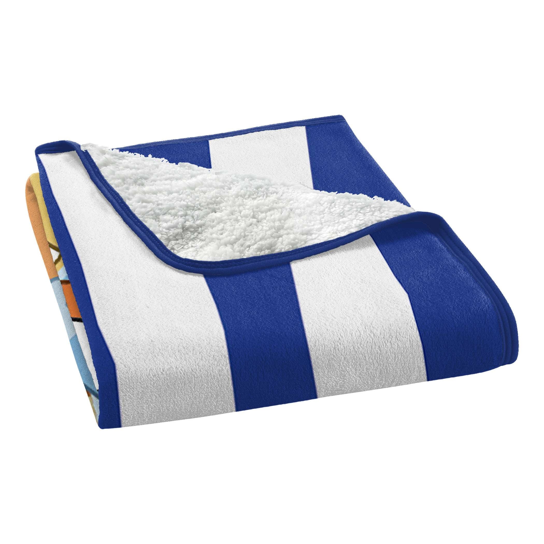 Bluey Happy Hugs Kids Silk Touch Throw Blanket with Sherpa Reverse, 46 x 60 inches Blue – Soft Plush Fleece Throw Blanket - Image 3