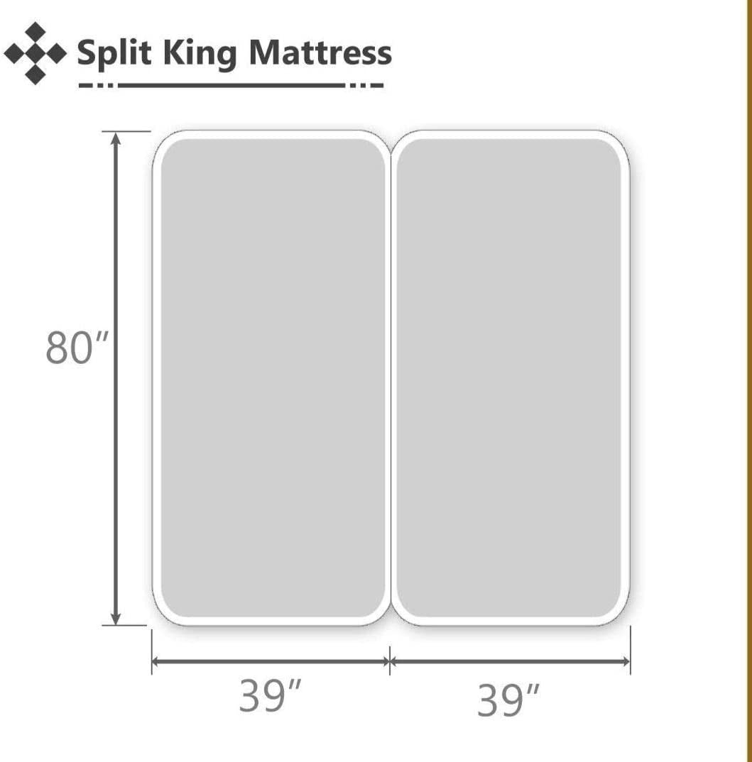 Split King Bed Sheet Set 5Pcs Adjustable Bed Sheets - 18" Deep Pocket of Fitted Sheet 800 Thread Count 100% Pure Egyp... - Image 4