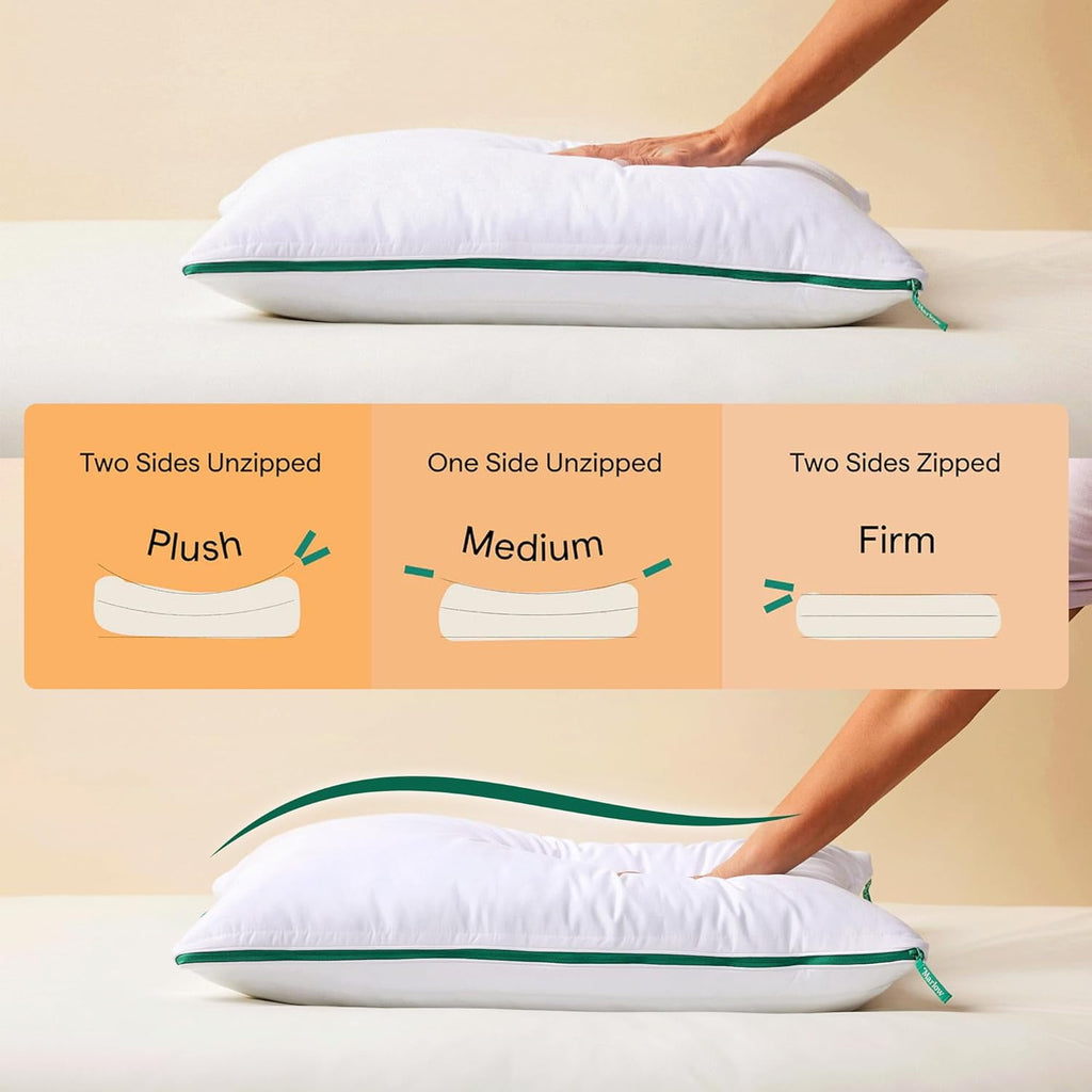 Marlow Adjustable Memory Foam Bed Pillow - Neck and Back Support For Side, Back and Stomach Sleepers - Standard/Queen... - Image 6