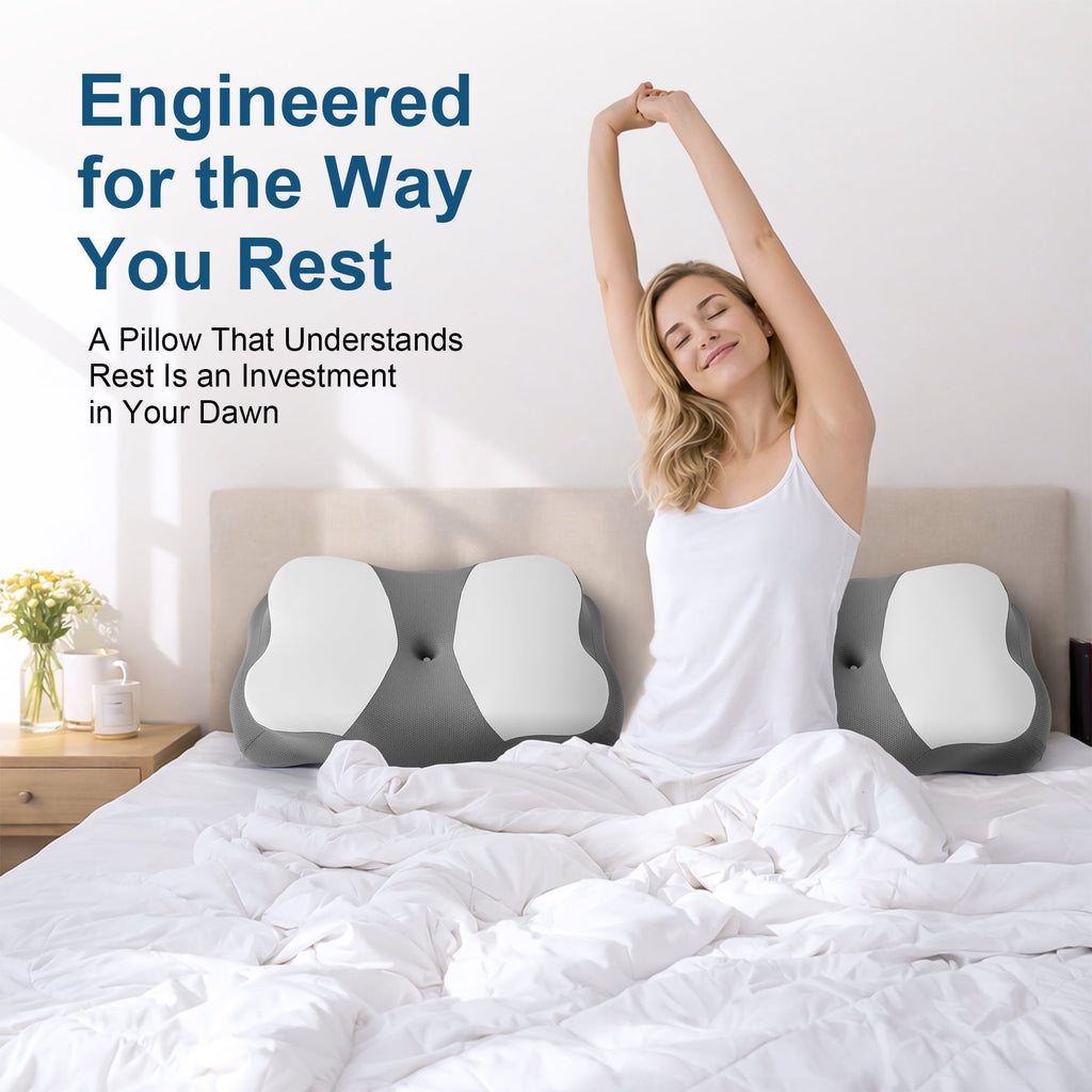 KAIPARA Memory Foam Cervical Pillow for Sleeping Support - Orthopedic Bed Pillow for Neck, Shoulder Pain Relief, Adults, Side Sleeper Pillow - Image 6