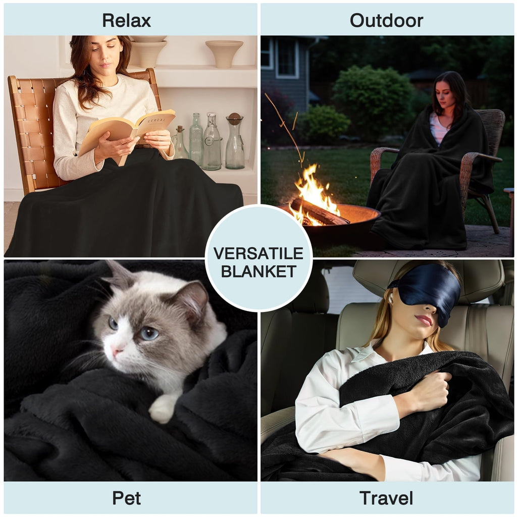 Throw Size Blanket, Luxury Plush Cozy Fuzzy Fleece Blanket, Super Soft Warm Big Lightweight Throw Blanket All Seasons Suitable, Versatile Th - Image 4