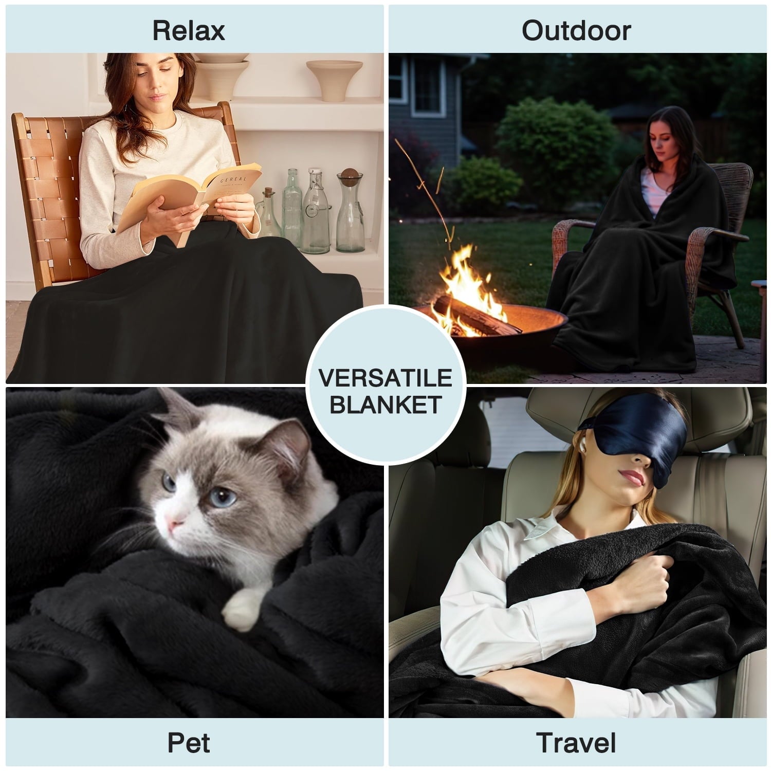 Throw Size Blanket, Luxury Plush Cozy Fuzzy Fleece Blanket, Super Soft Warm Big Lightweight Throw Blanket All Seasons Suitable, Versatile Th - Image 4