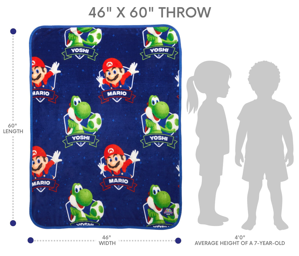 Galaxy Movie Kids Blue Print Fleece Throw Blanket, 46 x 60 - Image 4