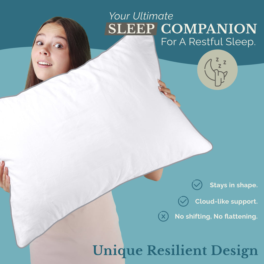 Casa Platino Pillows Standard Size Set of 2 – Standard Pillow, Cooling Comfort, Breathable, Easy Care Machine Washable, Perfect for Everyday - Image 3