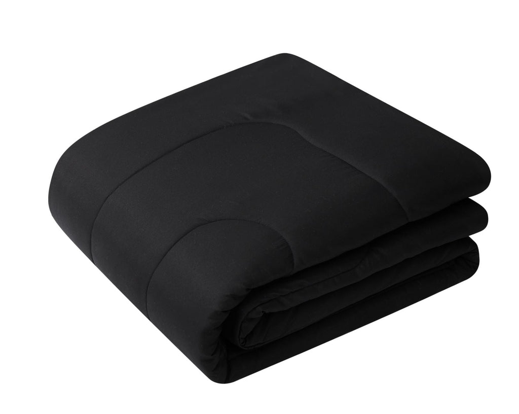 Mainstays 7 Piece Reversible Bed in a Bag Comforter Set with Sheets, Black, King - Image 6