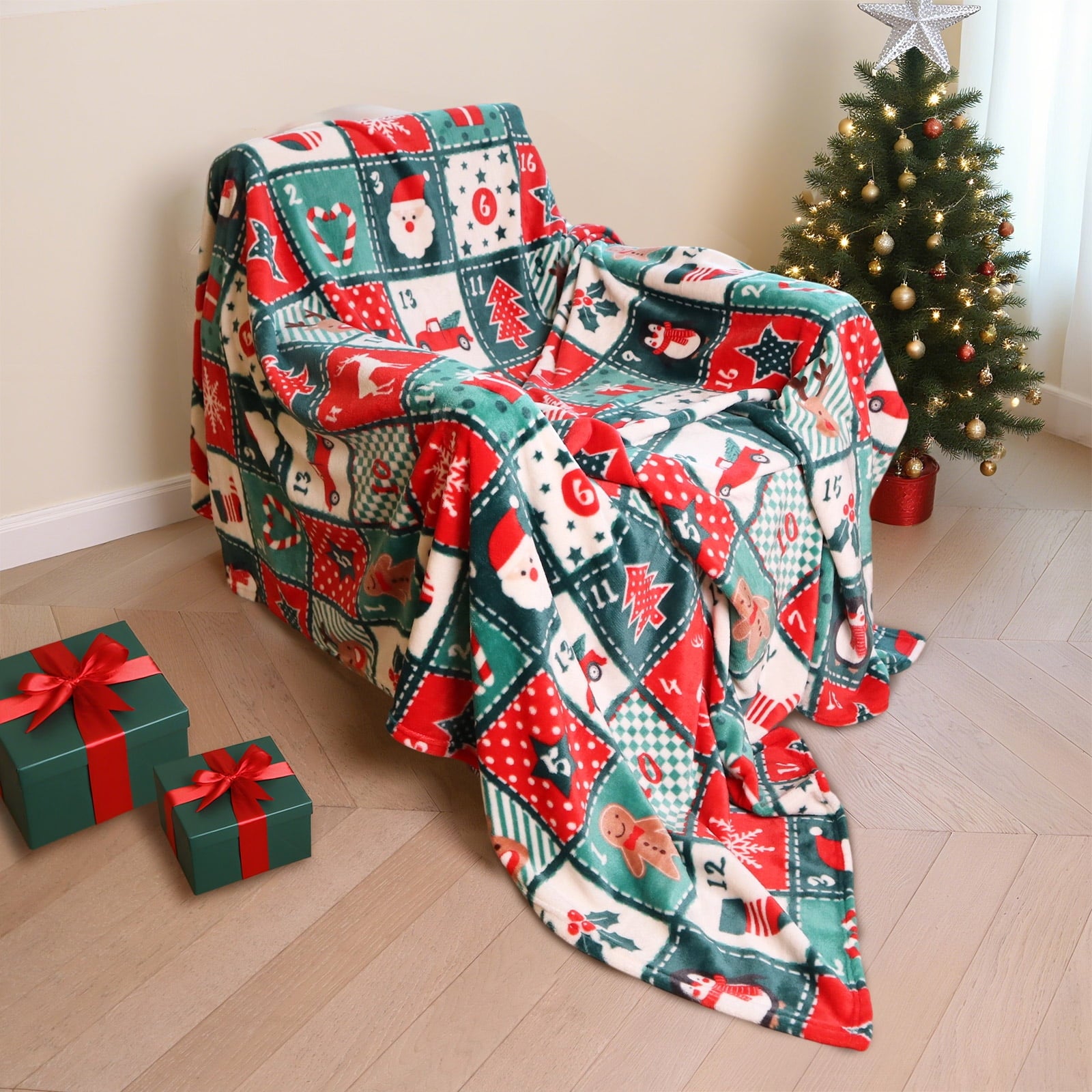 Cozy Blanket Printed Blanket Throw Christmas Blanket - 300 GSM Fleece Blanket Throw Size Blanket for Home Decoration,... - Image 6