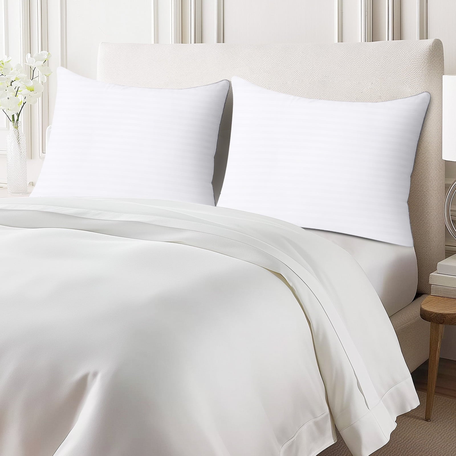 Pillows Standard Size Set of 2, Hotel Quality, Down Alternative Gusseted Bed Pillows for Side, Back, And Stomach Slee... - Image 6