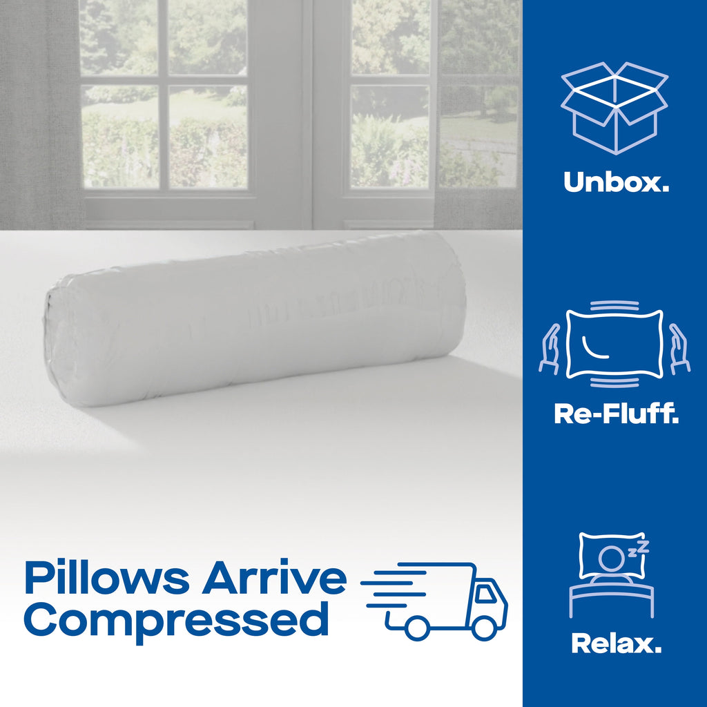 Huggable Support Bed Pillow, Standard- Soft Velvety Cover, Squishable Comfort (2 Count) - Image 6