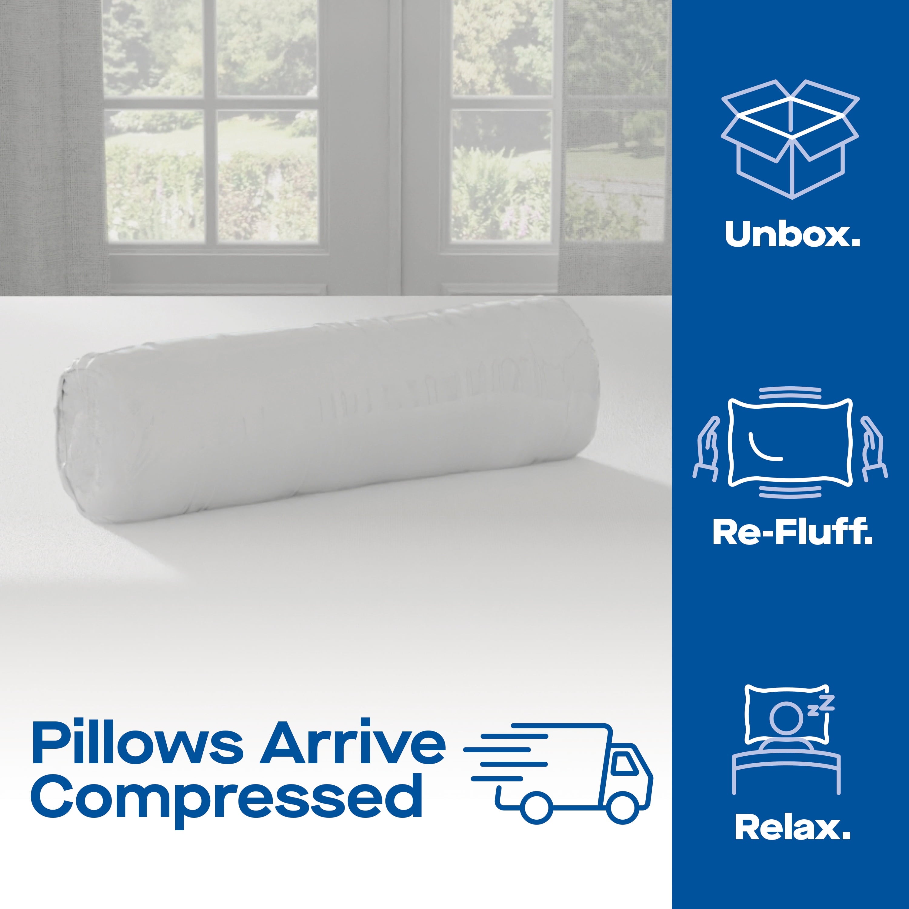 Huggable Support Bed Pillow, Standard- Soft Velvety Cover, Squishable Comfort (2 Count) - Image 6