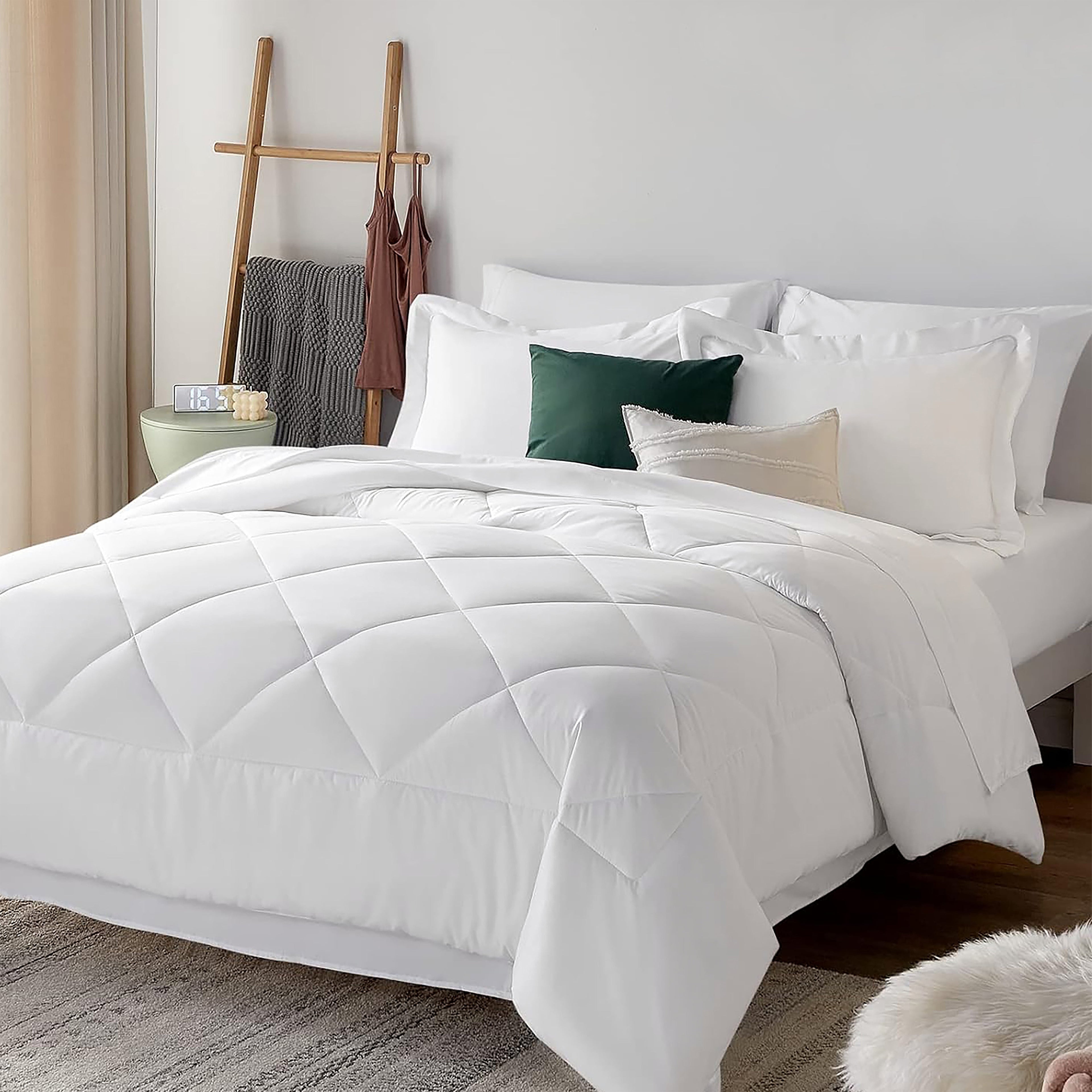 Sleepdown Comforter Set 7-Piece Bed in a Bag - Adult, White, Queen - Image 3