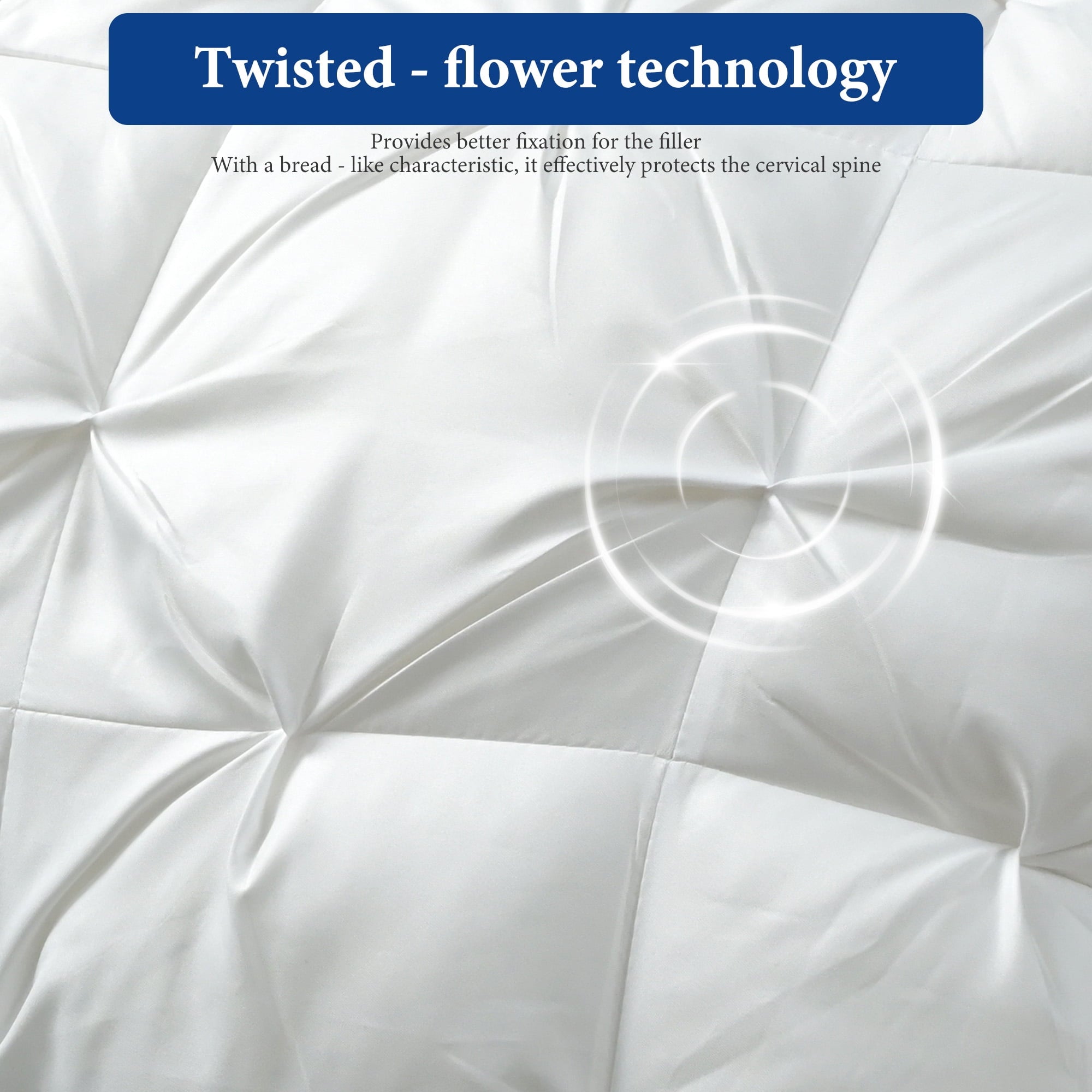 2-Pack Luxurious Hotel-Quality ,Resistant to Flattening, All-Season,White - Image 3