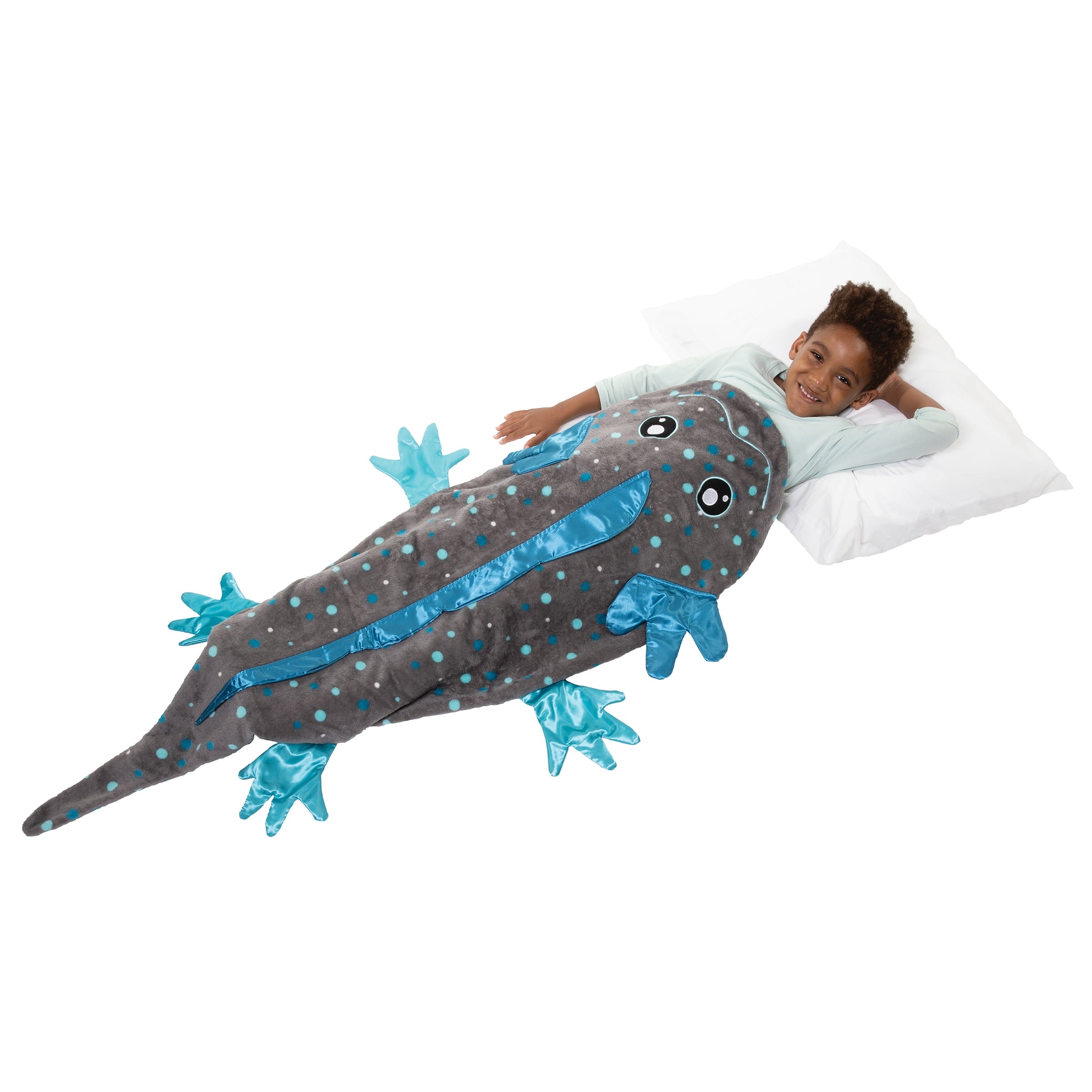 Tails, The Original Wearable Blanket with Sleeves, Super Soft Throw Fleece, Axolotl, Ages 5+ - Image 2
