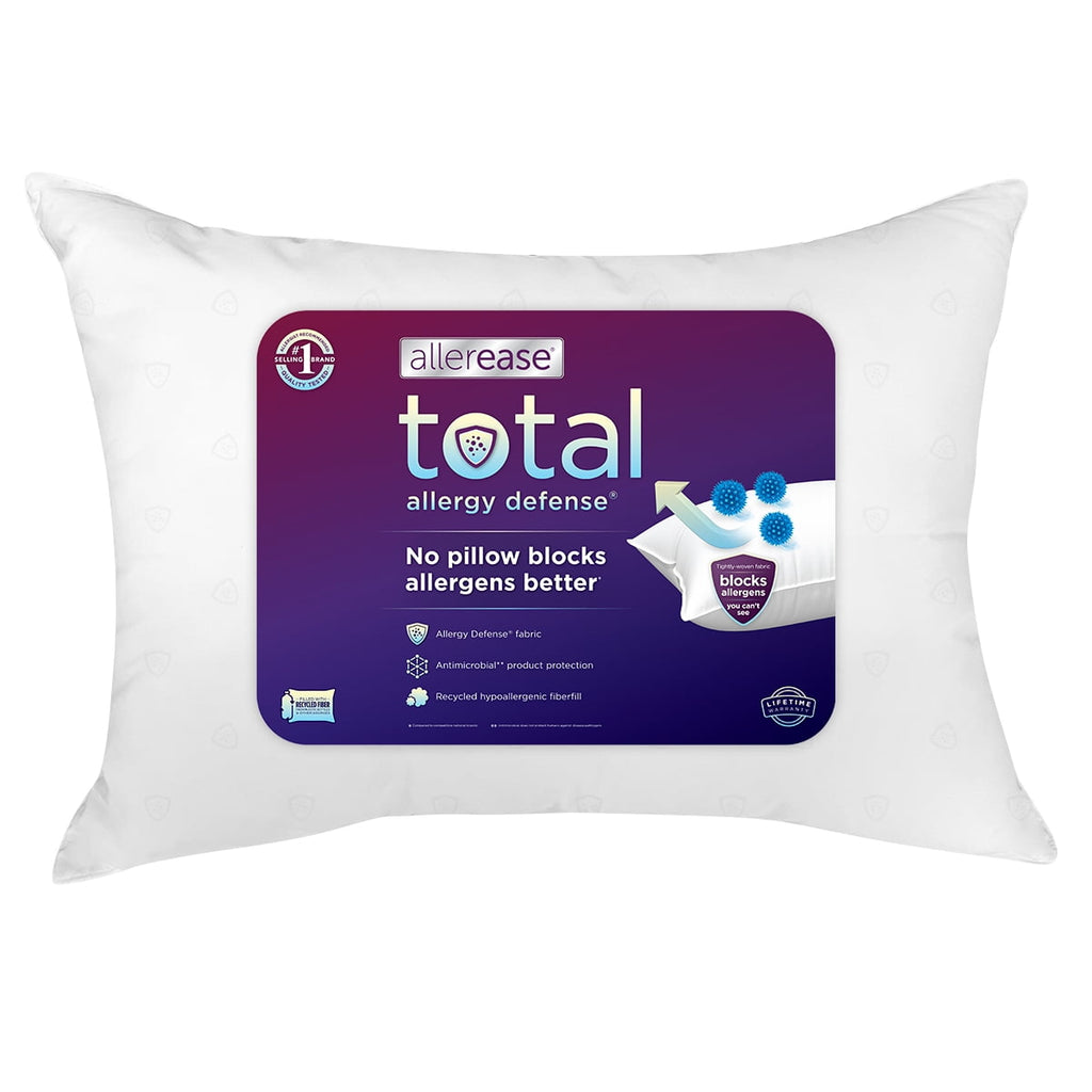 Total Allergy Defense Bed Pillows, Standard/Queen (2 Count)