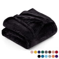 Ameha Microplush Fleece Blanket Cozy for Bed and Throw Cozy for Bed and Throw 310 GSM Soft Microfiber Lightweight Warm Fluffy & Soft Black T
