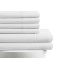 Queen Size 6 Piece Bed Sheet Set White - Ultra Soft Microfiber Deep Pocket Wrinkle Free