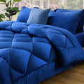BDEUS Full Comforter Set 4 Pieces,Comforter Set,Bed in a Bag, Bedding Set with Comforter,Fitted Sheet,Flat Sheet,Pillowcase, All Season