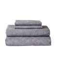300 Thread Count 4-Piece Cotton Percale Ziggy Geo Print Grey Bed Sheet Set, King