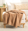 Better Homes & Gardens Cozy Knit Throw, Dark Caramel, 50x72"