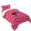Kids 2 Piece Pink Black Chevron Reversible Comforter and Pillowcase set, Twin/full