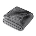 Microplush Fleece Blanket - 300 GSM - Fuzzy Microfleece - Soft & Plush - Full/Queen, Gray