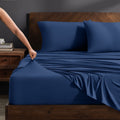 Cooling Performance Jersey Knit Stretch Sheet Set, Moisture-Wicking & Breathable, 4-Way Stretch Bed Sheets, Envelope ...