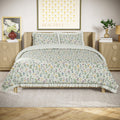 100% Cotton Botanical 3-Piece Sage Green Comforter Set, Full/Queen