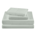 Solid 4-Piece 100% Cotton Washed Percale Sage Green Sheet Set, Full