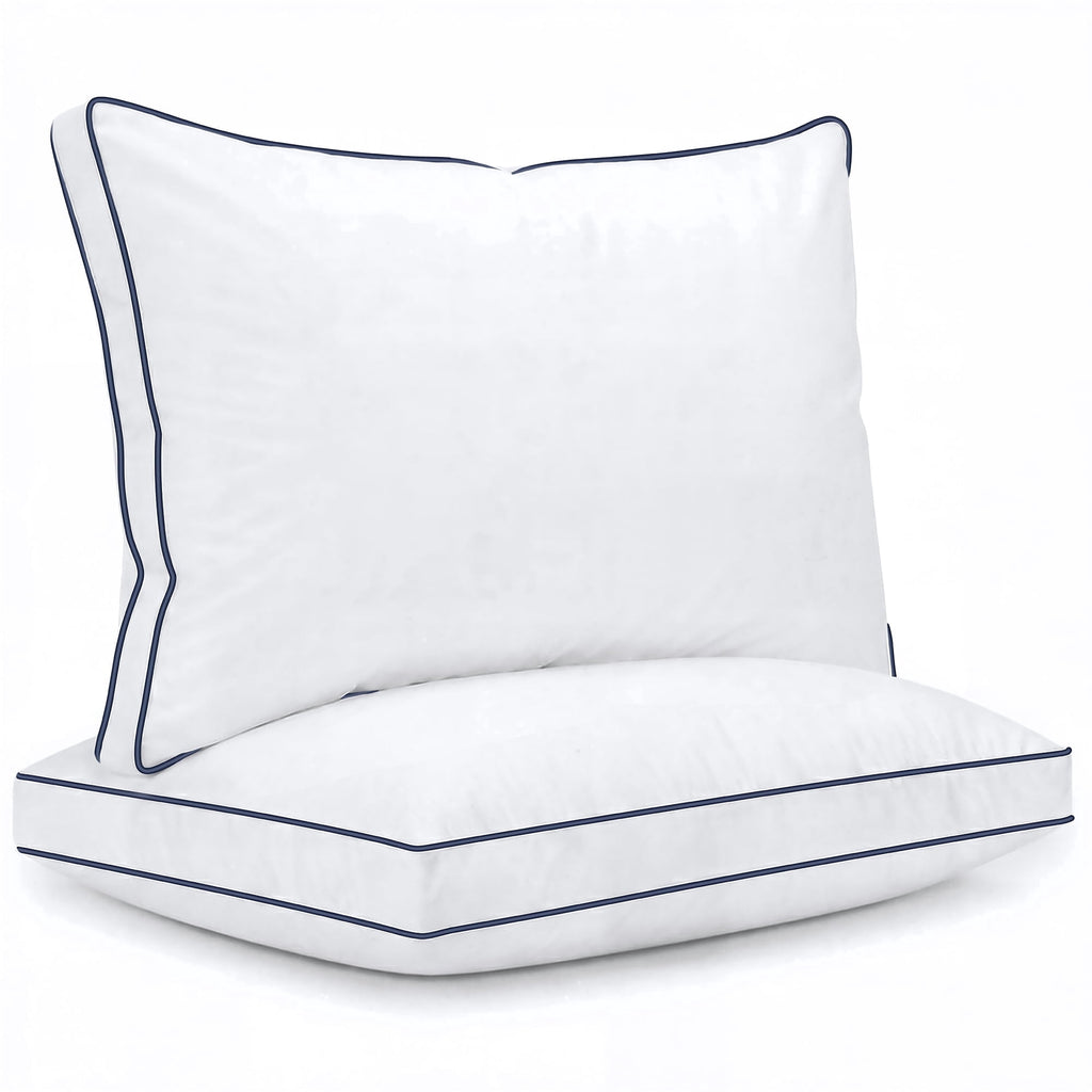 for Queen Size 2 Pack, Duck Feather and Shredded Memory Foam Soft Luxury Hotel Collection