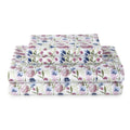 4-Piece 300 Thread Count Bashful Blooms Cool Cotton Sateen Bed Sheet Set, Queen