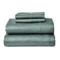 4-Piece 300 Thread Count Green Ash Cotton Sateen Bed Sheet Set, Cali King
