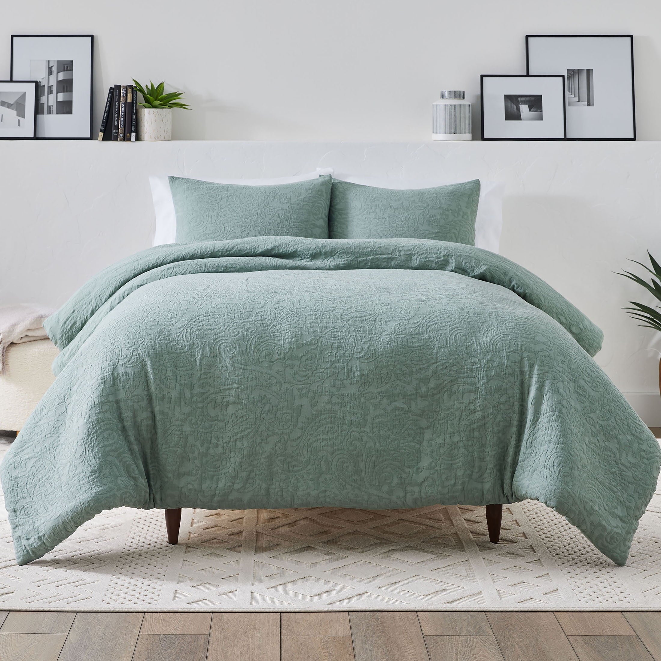 Better Homes & Gardens 3-Piece Sage Floral Comforter Set, Full/Queen