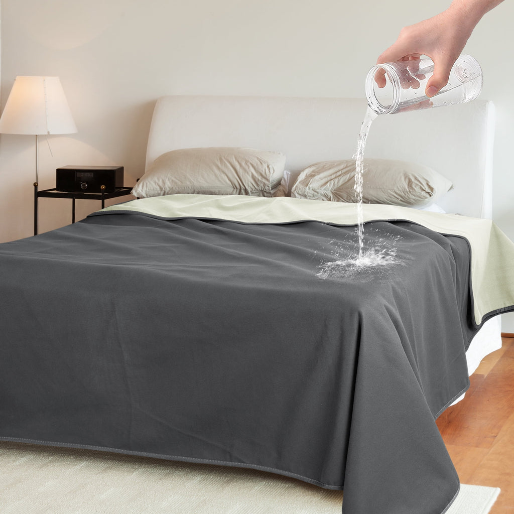 Waterproof Blanket for Couch, Reversible Washable Sofa Bed Coverlet Protector | Leak Proof, Comfortable | for People ...