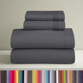 Sheets Set, 1800 Series 4 Piece Deep Pocket Sheets, 100% Soft Microfiber Bed Sheets Set, Gray