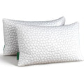 Shredded Memory Foam Pillows for Sleeping, Bed Pillows Queen Size Set of 2 Pack Adjustable for Side and Back Sleeper with Washable Removable