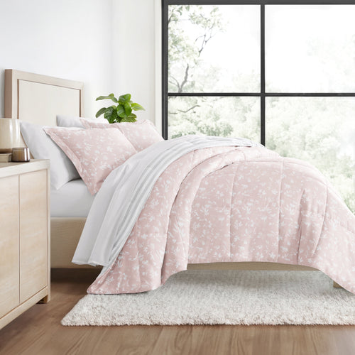 All Season Ultra Soft Comforter Set Lightweight Bedding in Pressed Flowers for Full/Queen Size by Comfort Canopy