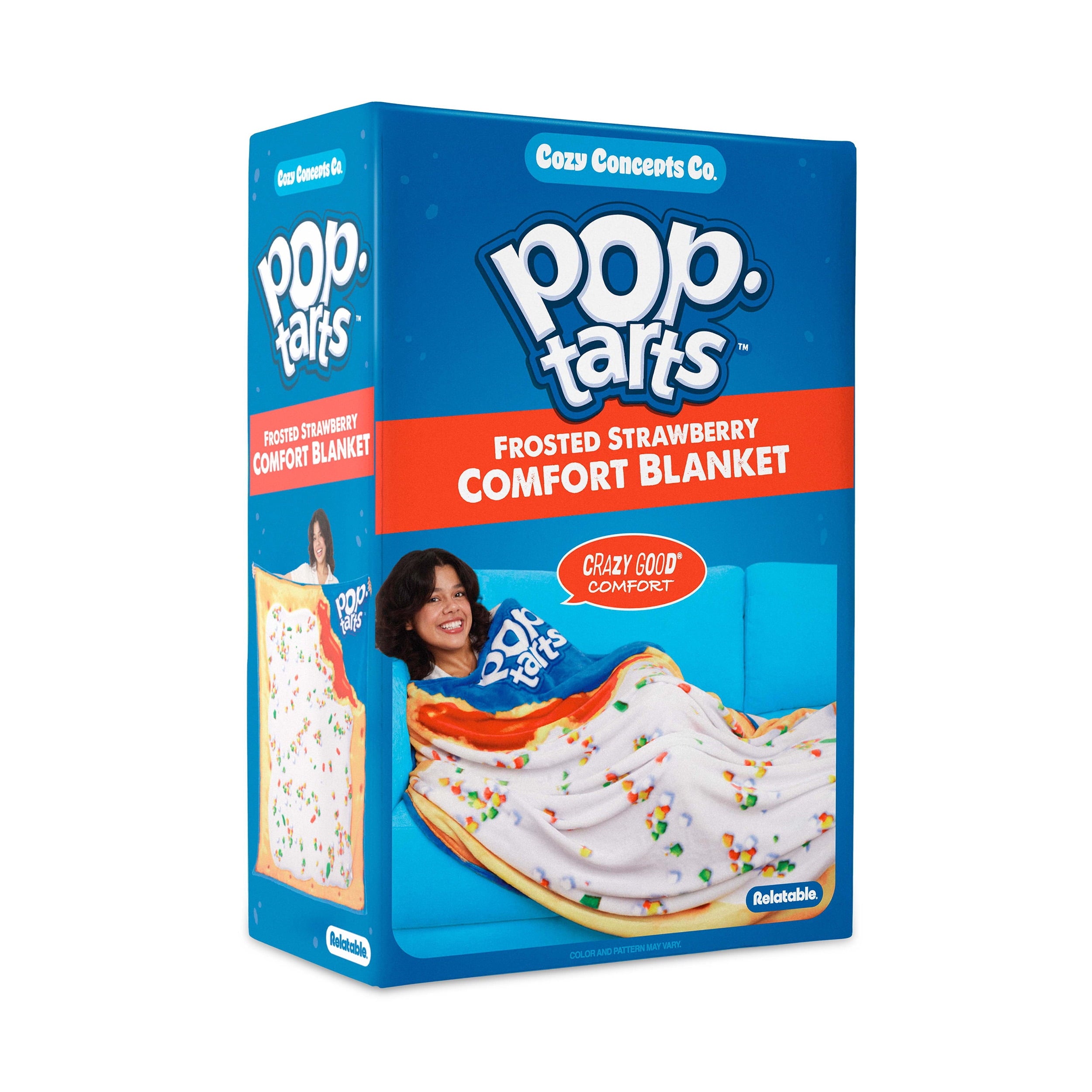 Pop-Tarts Cozy Concepts Co. Throw Blanket, Giant Strawberry Pop-Tart, 50x60