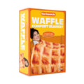 Cozy Concepts Co. Waffle Blanket, 65" Soft Fleece Throw with Butter Square