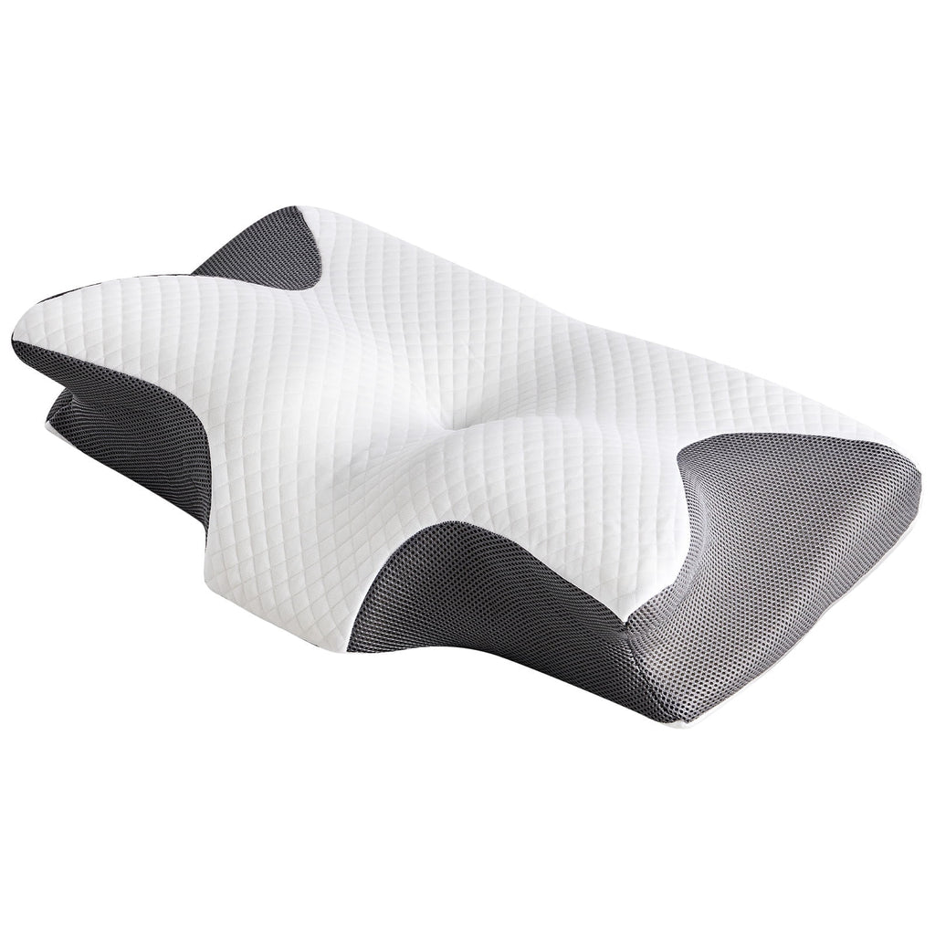 Cervical Pillow for Pain Relief, Ergonomic Side Sleeper Pillow for Orthopedic Contour Support for Bed Sleeping, Memor...