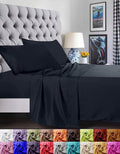 1800 Series Microfiber Bed Sheets 6-Piece Set, Deep Pocket, Queen Black