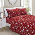 Luxury Soft Bed Sheets Holiday Pattern 1500 Thread Count Percale Egyptian Quality Softness Wrinkle and Fade Resistant...