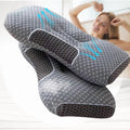 2-Piece Set - 24"x15" Gray Bed for Back, Side, Stomach Sleepers