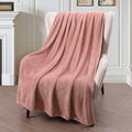 Large Flannel Fleece Velvet Plush Throw Blanket - 50" x 70" (Pink)