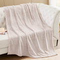 Exclusivo Mezcla Waffle Textured Mixed Camel Fleece Blanket, Super Soft and Warm 50"x70" Throw Blanket for Couch, Cozy, Fuzzy and Lightweigh