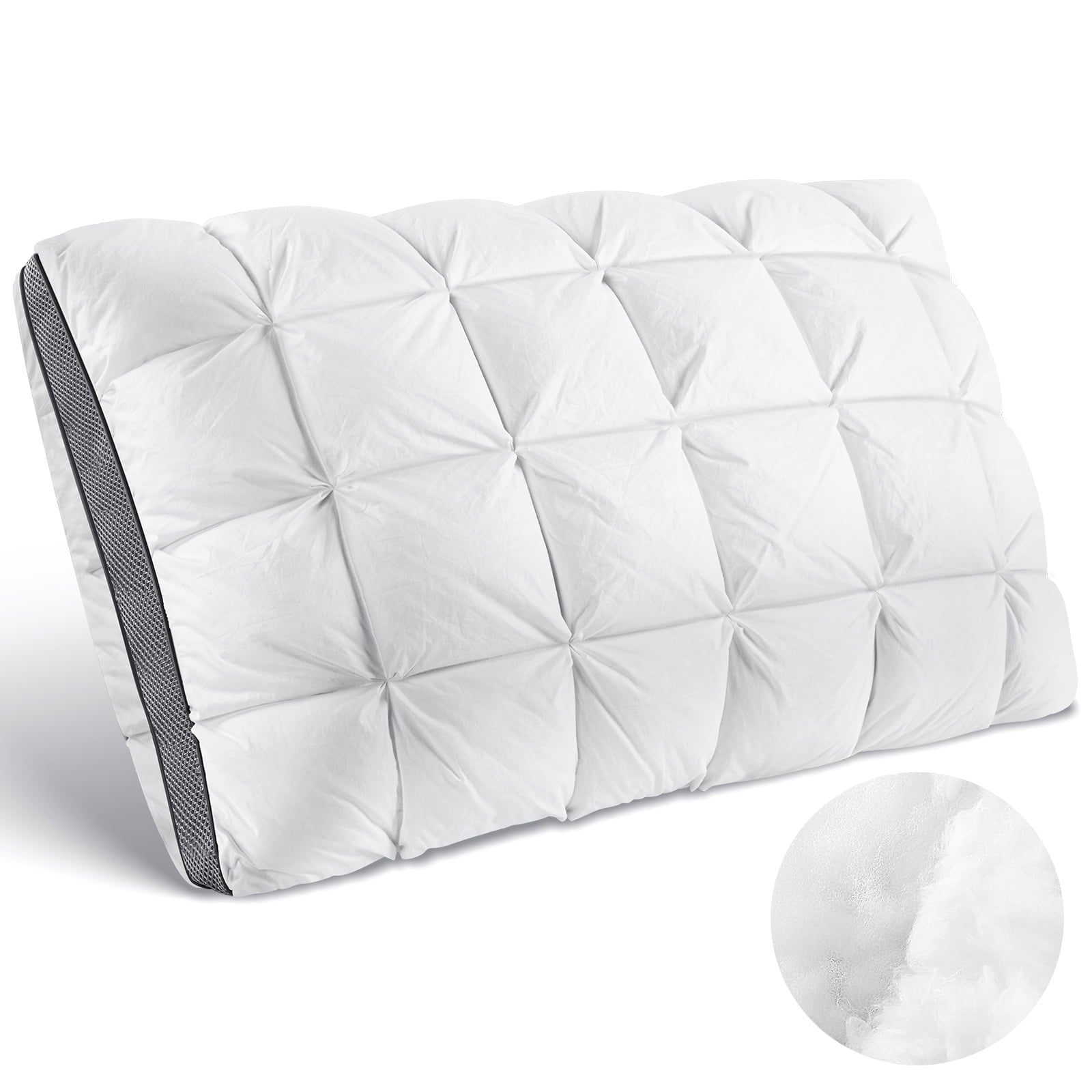 Hotel Cervical Pillow for Sleeping – Ergonomic Contour Neck Support Bed Pillow, Fluffy and Supportive for Side, Back ...
