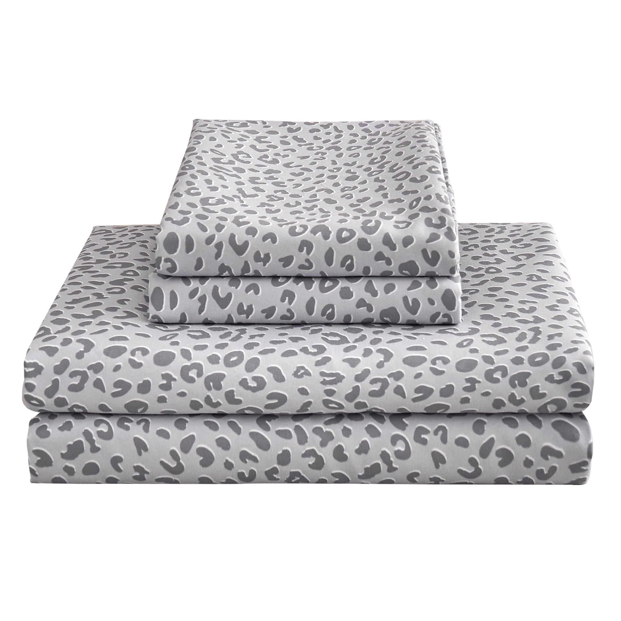 Floral King Sheets, Soft Breathable Microfiber Printed Bed Sheet Set, Deep Pocket Non-Slip Fitted Sheet Included